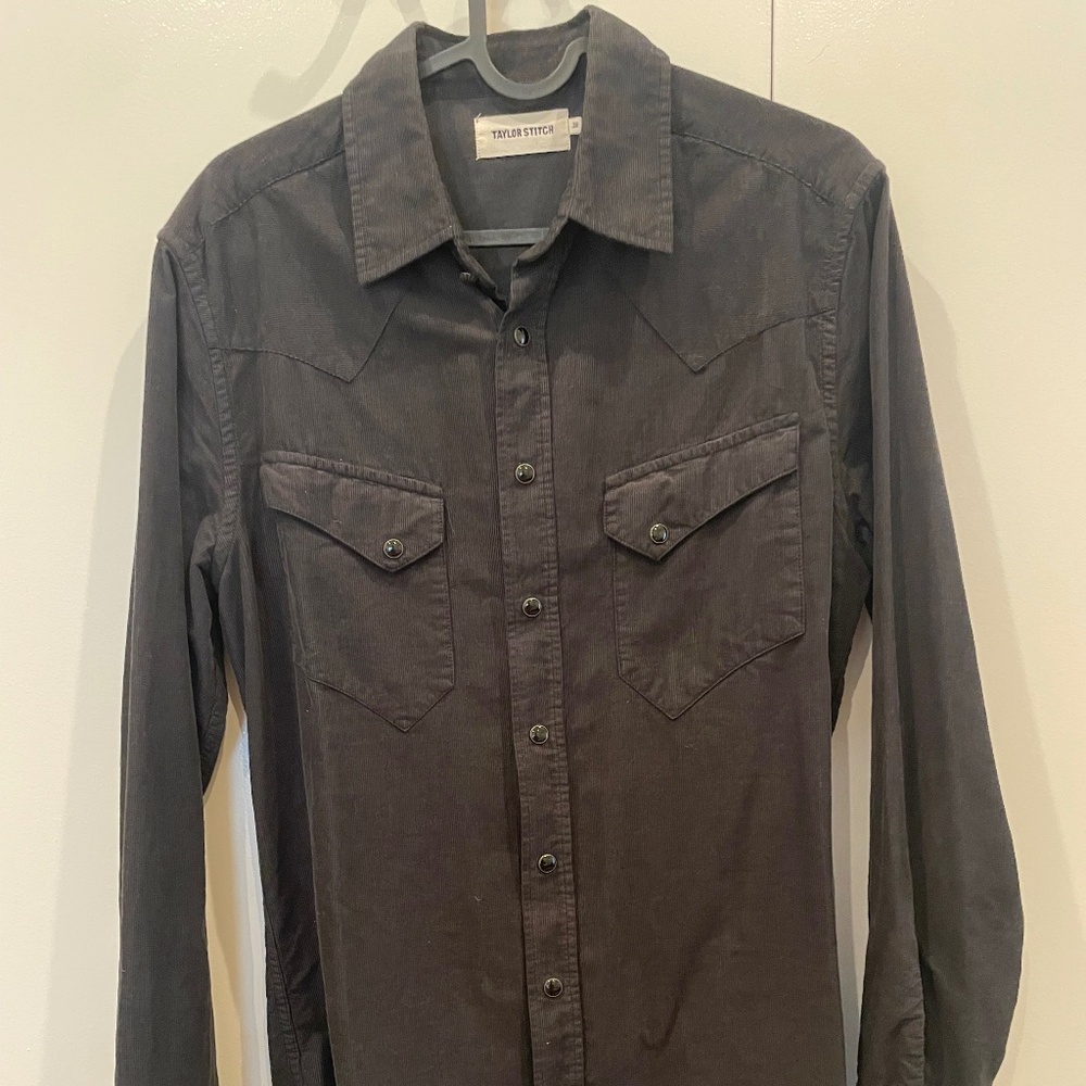 Taylor Stitch The Western Shirt in Black, XS